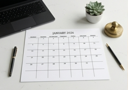 2026 Calendar Printable Landscape, Monthly Calendar Planner download PDF v2