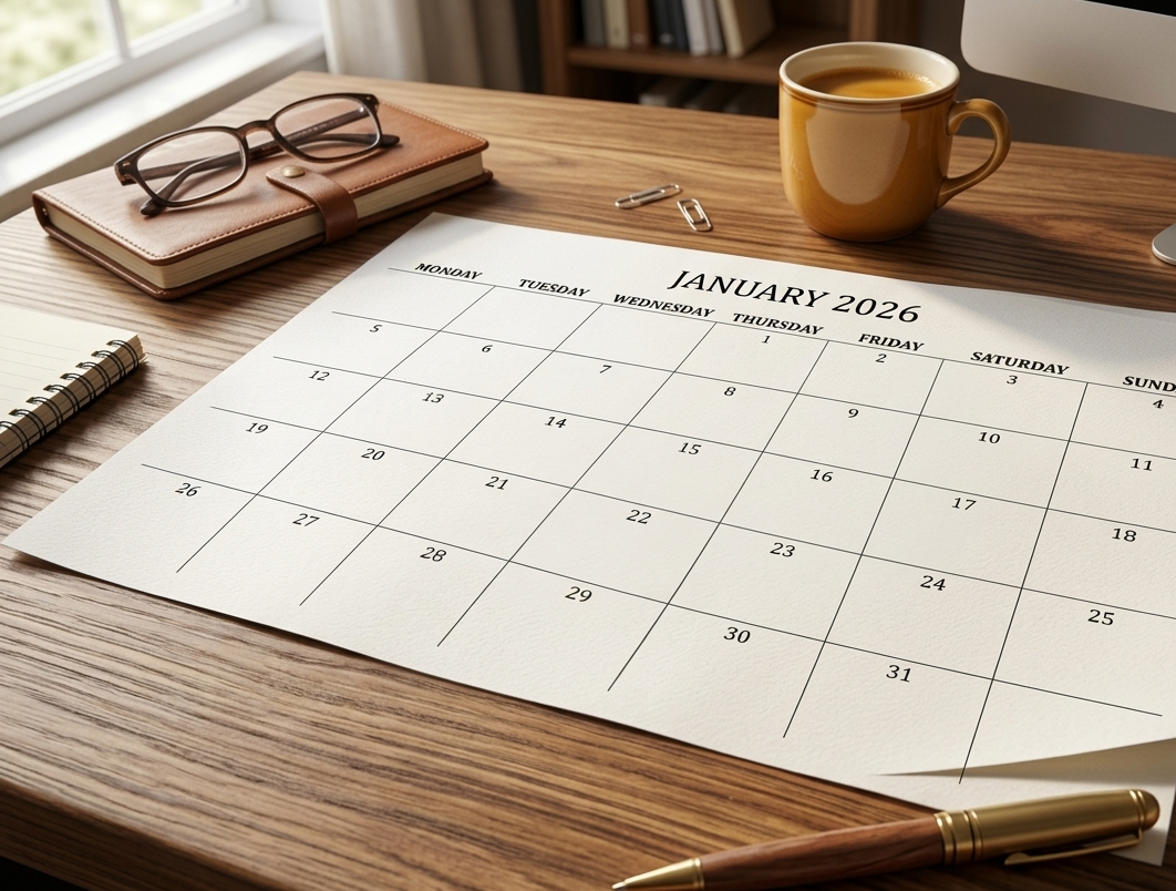 2026 Calendar Printable Landscape, Monthly Calendar Planner download PDF v2