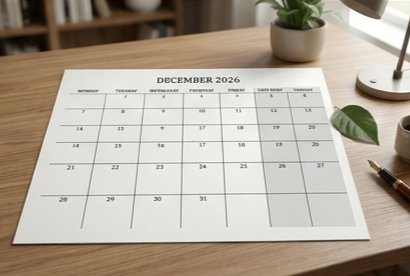 2026 Calendar Printable Landscape, Monthly Calendar Planner download PDF v3